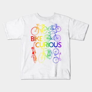 Bike Curious (PRIDE Rainbow) Kids T-Shirt